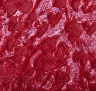 Luxury Romantic Red Lovely Hearts Dreamy Plush Faux Fur Throw Blanket