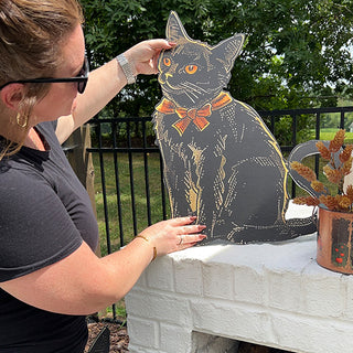 Indoor/Outdoor Black Cat Cutouts, Set of 2 | Spooky Season Collection