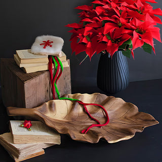 Wooden Teak Leaf Tray