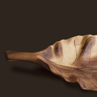 Wooden Teak Leaf Tray