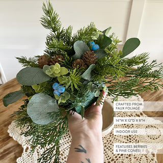 Premium Blueberry Eucalyptus Centerpiece