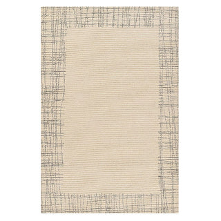 Abstract Border Hand Tufted Area Rug, Pick Your Size