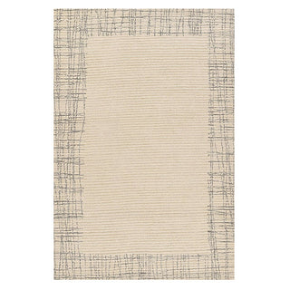 Abstract Border Hand Tufted Area Rug, Pick Your Size