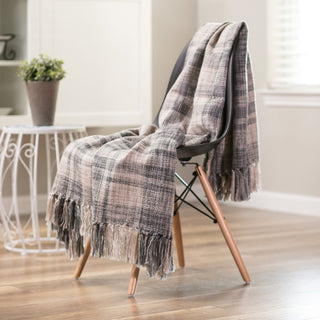 Farmhouse Plaid Throw Blanket