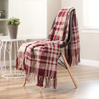 Farmhouse Plaid Throw Blanket