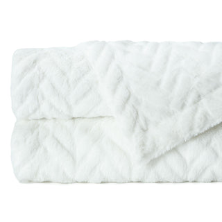 Embossed Faux Fur Throw Blanket