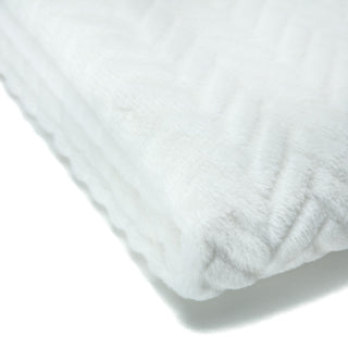 Embossed Faux Fur Throw Blanket