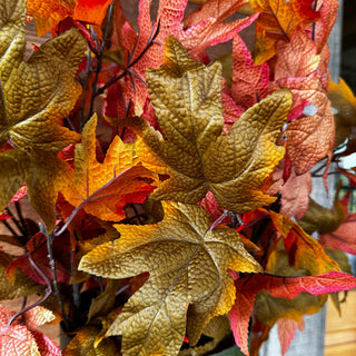 36 Inch Faux Fall Leaves Branch, Set of Four