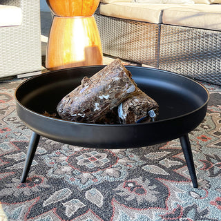 Raised Metal Fire Pit Bowl