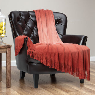 Ombre Fringe Throw Blanket