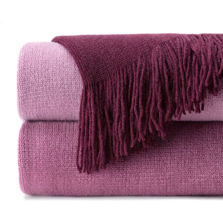 Ombre Fringe Throw Blanket