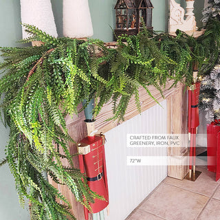 72 Inch Faux Greenery Garland