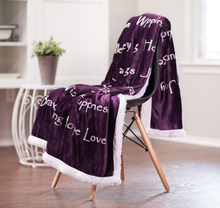 Harmony Inspirational Words Throw Blanket