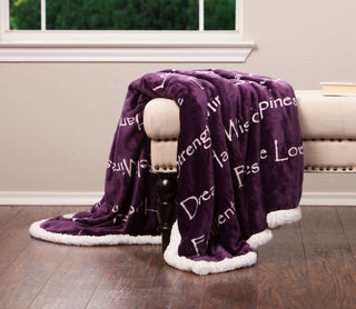 Harmony Inspirational Words Throw Blanket