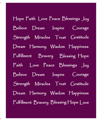 Harmony Inspirational Words Throw Blanket