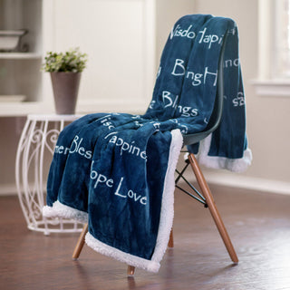 Harmony Inspirational Words Throw Blanket