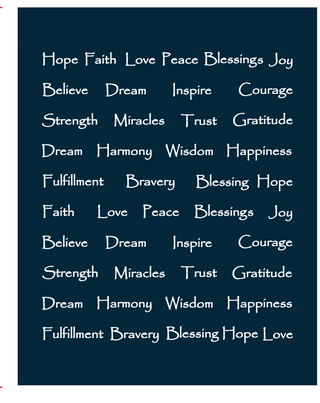 Harmony Inspirational Words Throw Blanket