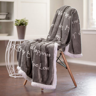 Harmony Inspirational Words Throw Blanket