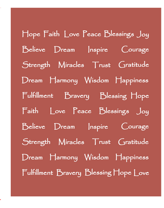 Harmony Inspirational Words Throw Blanket