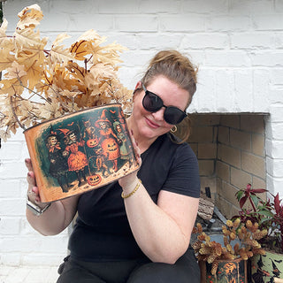 Halloween Metal Buckets, Set of 3