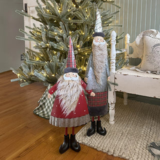 Large Whimsical Santas, Set of 2