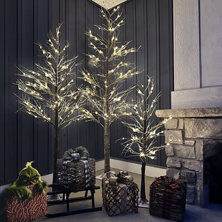 Glistening LED Trees, Set of 3 - Decor Steals