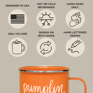 Fall Decor Pumpkin Spice Mug Details