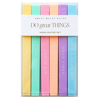 Do Great Things Highlighter Set Back To School