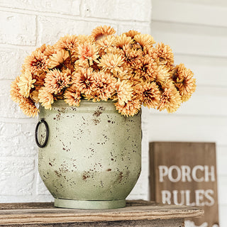 Vintage Green Finished Buckets, Set of 3