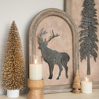 Framed Reindeer Silhouette Wall Decor