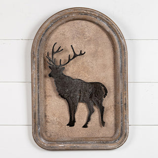 Framed Reindeer Silhouette Wall Decor