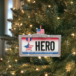 Hero License Plate Ornament