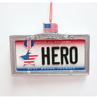 Hero License Plate Ornament