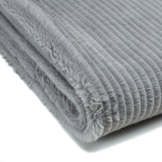 Stripe Textured Faux Fur Throw Blanket