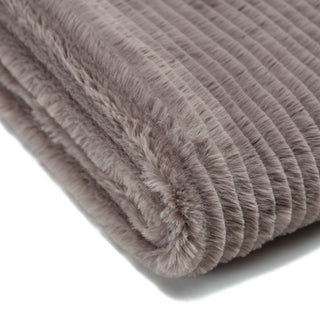 Stripe Textured Faux Fur Throw Blanket