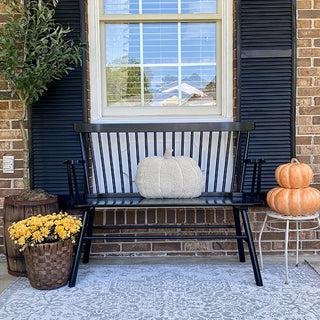 Black Railing Bench