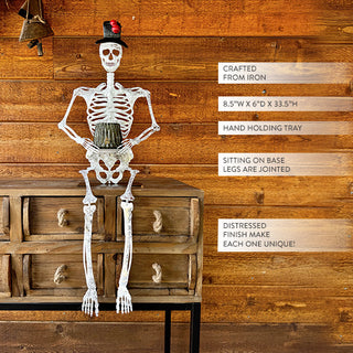 33 Inch Sitting Skeleton Decor