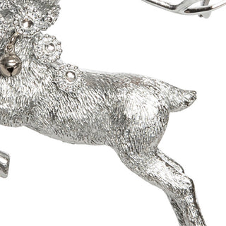 Silver Reindeer Ornament