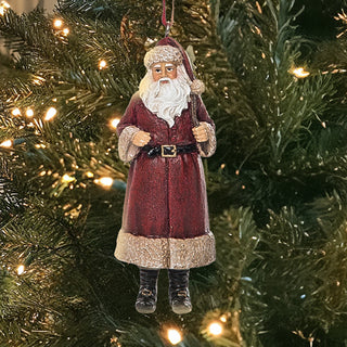 Red Coat Santa Ornament