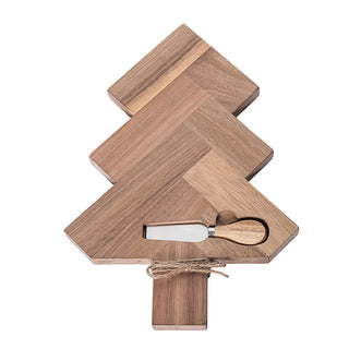 Wood Holiday Tree Serving Board