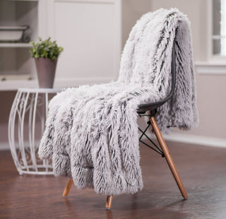 Longfur Ombre Faux Fur Throw Blanket