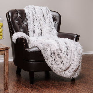 Longfur Ombre Faux Fur Throw Blanket