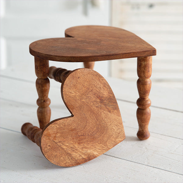 Tabletop Heart Stool Risers, Set of 2 - Decor Steals