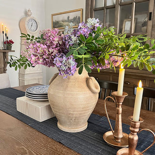 Aged Terracotta Vase with Handles