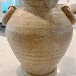 Aged Terracotta Vase with Handles