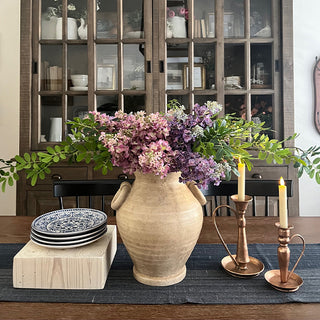 Aged Terracotta Vase with Handles