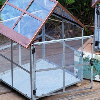 Farmhouse Metal and Glass Terrariums