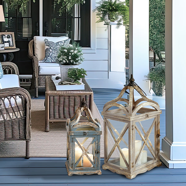 Classic Farmhouse Outdoor Lantern Set of 2