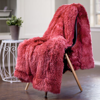 Wolf Faux Long Fur Throw Blanket