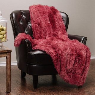 Wolf Faux Long Fur Throw Blanket